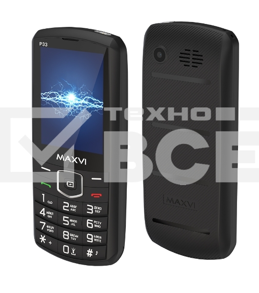 Мобильный телефон Maxvi P33 черный