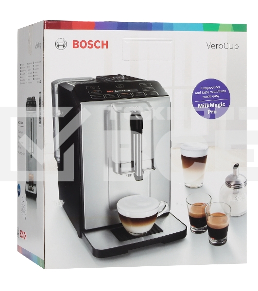 Кофемашина автоматическая Bosch TIS30351DE серебристый, исп. кофе - зерновой, 1.4 л, 1300 Вт, 15 Бар