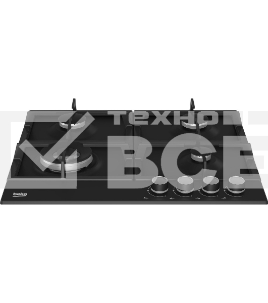 Встраиваемая газовая варочная поверхность Beko HIAW 64225 SB, черный