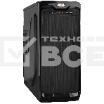 Компьютерный корпус Miditower ExeGate UN-604-UNS500 (ATX, БП UNS500 с вент. 12см, 2хUSB+2хUSB 3.0, аудио, черный), фото 1