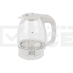 Чайник электрический HOMESTAR HS-1012, стеклянный, белый пластик , 1,7 л (в уп. 6 шт), фото2