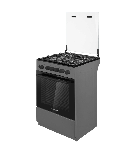 Плита газовая Maunfeld MGC50GCGR08D серый, конфорок 4 шт, духовка 59 л, 50 см x 89 см x 65 см