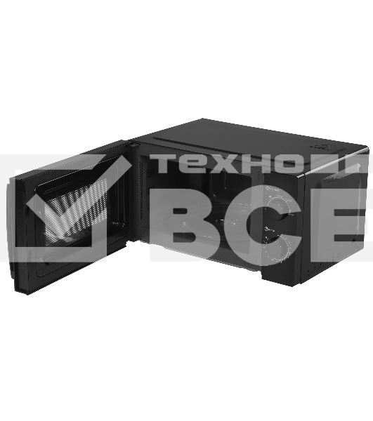 Микроволновая печь ECON ECO-2040M черный, 20 л, 700 Вт, переключатели - поворотный механизм