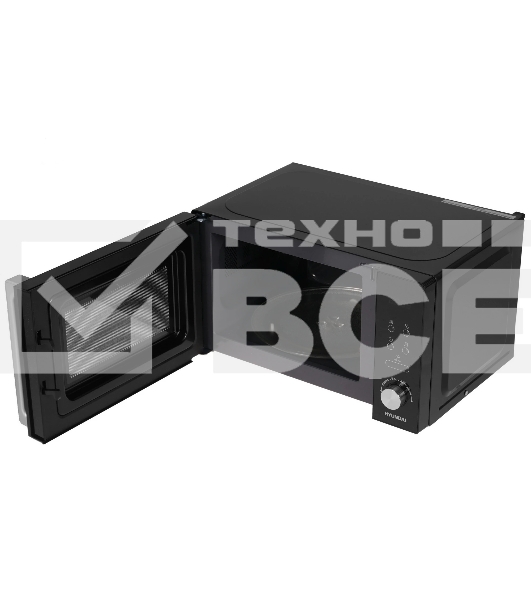 Микроволновая печь Hyundai HYM-D3001 черный, 20 л, 700 Вт, переключатели - поворотный механизм/сенсор