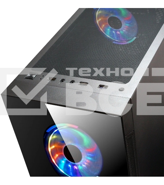 Компьютерный корпус Ginzzu CL280 FAN 12CM RGb*4 USB3.0 Window