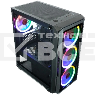 Компьютерный корпус Ginzzu CL690 mATX FAN 4*12FRGb