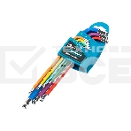 Набор ключей Gross 16400 имбусовых hex 1.5–10мм s2 9шт магнит экстра-длин. с шаром хром/краска, фото 1