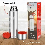 Термос Starwind 10-1000 1 л. серебристый/красный, картонная коробка, фото2