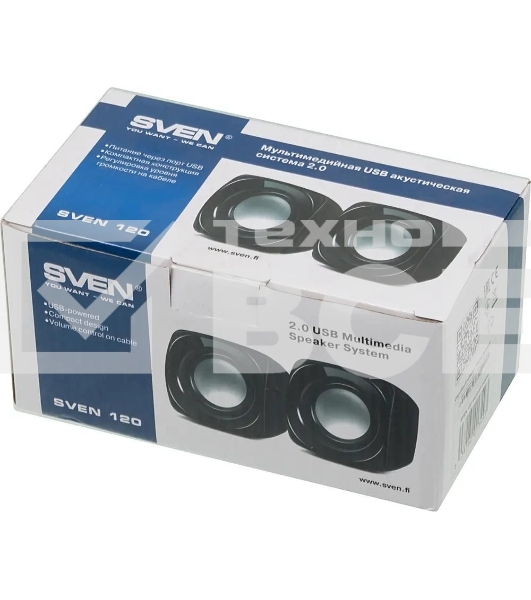 Акустическая система SVEN 120 2.0 черный 5Вт