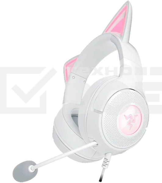 Гарнитура Razer Kraken Kitty V2 Белый, проводная, USB, подсветка