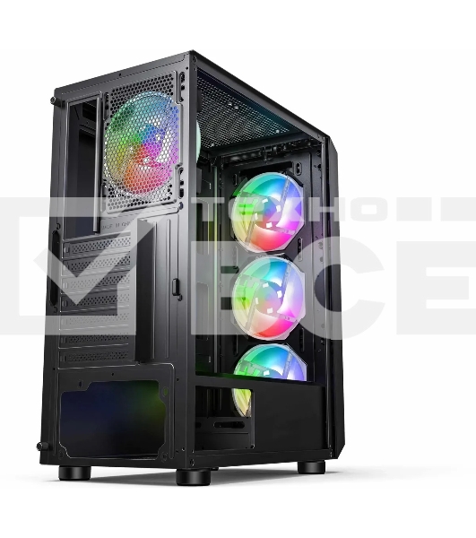 Компьютерный корпус Accord 3338 черный без БП ATX 1xUSB2.0 1xUSB3.0 1xUSB3.1 audio bott PSU