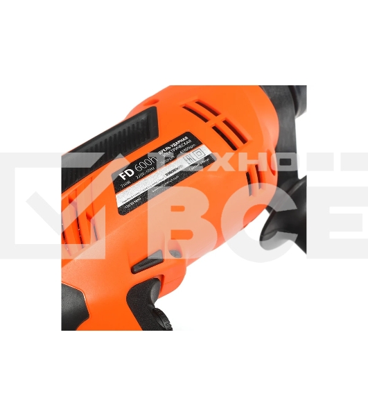 Дрель электрическая ударная PATRIOT FD600h 120301440 {Эл. дрель, с ударом, мощность 600Вт, макс.диаметр 13мм, глубиномер + дополнительная ручка}