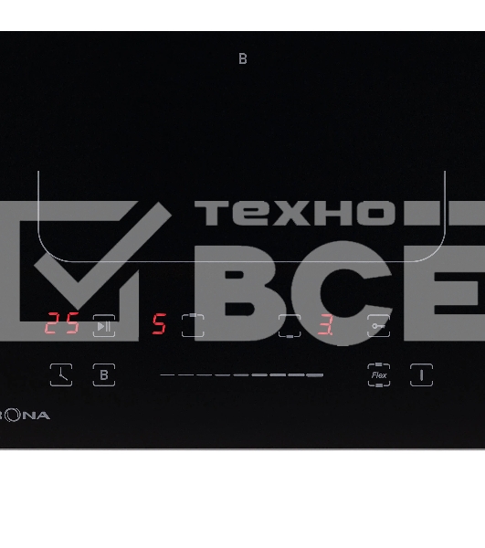 Индукционная варочная панель Krona ERDE 30 BL 2BFTS чёрный