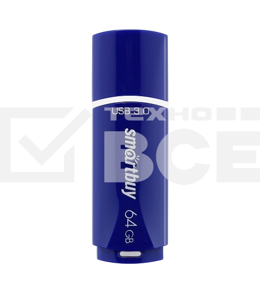 Флешка USB Smartbuy CROWN BLUE (SB64 GbCRW-Bl), 64 Gb, USB 3.0, R/W 75/25, синий