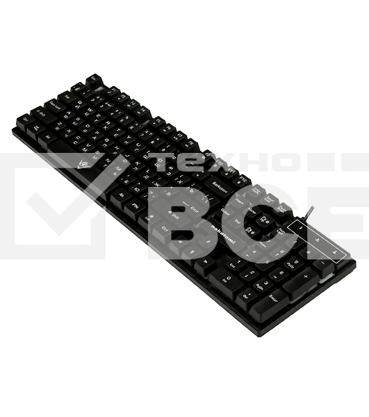 Клавиатура проводная KG-23U BLACK Nakatomi Gaming - игровая с RGb-подсветкой, USB, черная