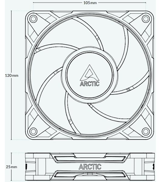 Вентилятор корпусной ARCTIC P12 Pro PST - retail (ACFAN00306A) 