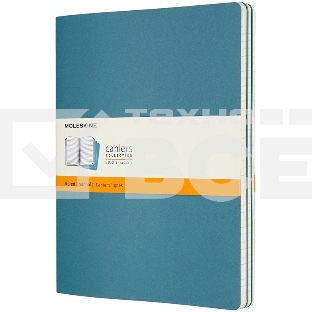 Блокнот Moleskine CAHIER JOURNAL CH023B44 XLarge 190х250мм, обложка картон, 120 страниц, нелинованный, голубой (3шт)