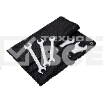 Набор двусторонних гаечных ключей 12 шт Deli DL160012A Спецификация: 6x7мм, 8x9мм, 10x11мм, 12x13мм, 14x15мм, 16x17мм, 18x19мм, 20x22мм, 21x23мм, 24x27мм, 25x28мм, 30x32мм. Матовая хромированная поверхность. Тканевая упаковка., фото2