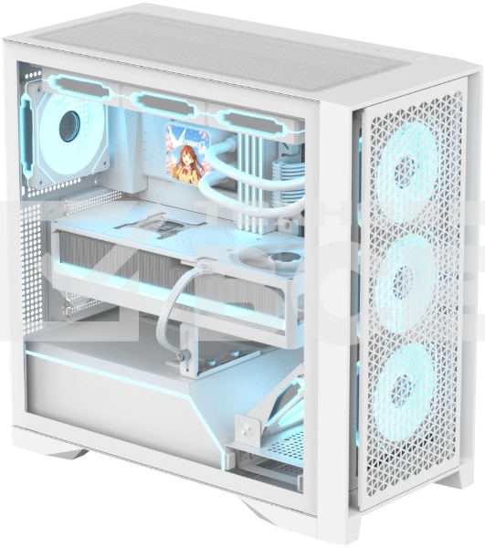 Компьютерный корпус AeroCool / Formula V Line Air Power G8 White, ATX, Dual Front Panels, TYPE-C*1, USB3.0*1