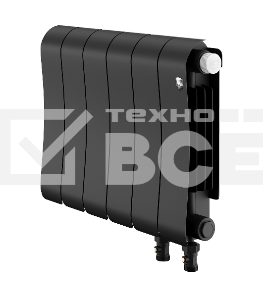 Радиатор биметаллический Royal Thermo Infinity 300 Noir Sable VR80 - 6 секц.