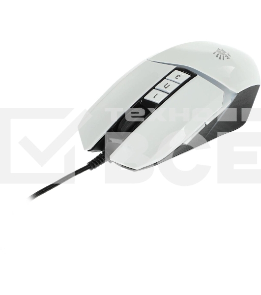 Мышь проводная A4Tech Bloody W60 Max белый, 10000 dpi, USB, кнопки - 10