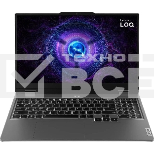 Ноутбук Lenovo LOQ 15IRX9 Core i5 13450HX 16Gb SSD512Gb NVIDIA GeForce RTX 3050 6Gb 15.6' IPS FHD (1920x1080) без ОС grey WiFi BT Cam (83DV0073PS)