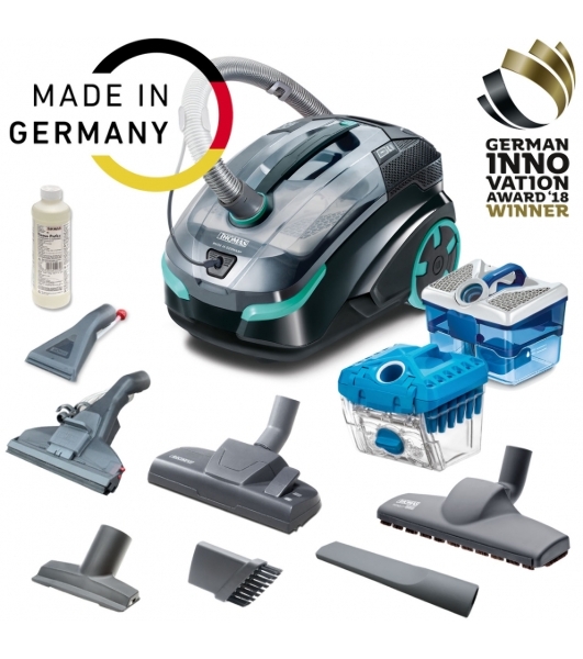 Пылесос моющий Thomas DRYBOX AMFIBIA FAMILY черный/бирюзовый, 325/1700 Вт, уборка влажная/сухая, пылесборник контейнер 2.6 л