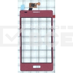 Сенсорное стекло (тачскрин) для LG Optimus L5 E610 E612. розовое, фото 1