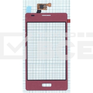 Сенсорное стекло (тачскрин) для LG Optimus L5 E610 E612. розовое