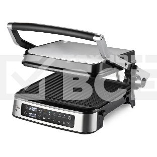 Электрический гриль BQ GR1008 Metallic Gray. Мощность:2200 Вт, Съемные пластины, Сенсорное управление, Две съемные пластины из литого алюминия с антипригарным покрытием, 5 автоматических режимов и возможнсть индивидуальной настройки, Крышка прибора открыв