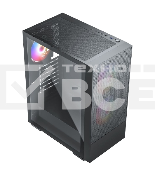 Компьютерный корпус ACD Citadel 106 ATX, Black, USB3.0*1, USB*2+HD audio ,1*12cm  ARGB rear+2*14cm ARGB front ,TG