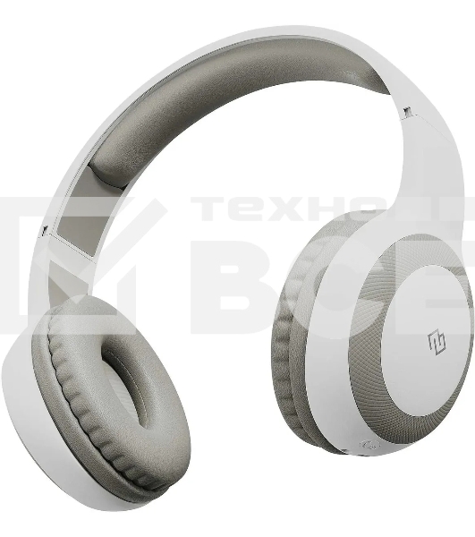 Гарнитура накладные Digma BT-15 белый/серый беспроводные bluetooth оголовье
