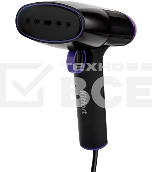 Отпариватель ручной Kitfort КТ-9114 1500 Вт черный/фиолетовый