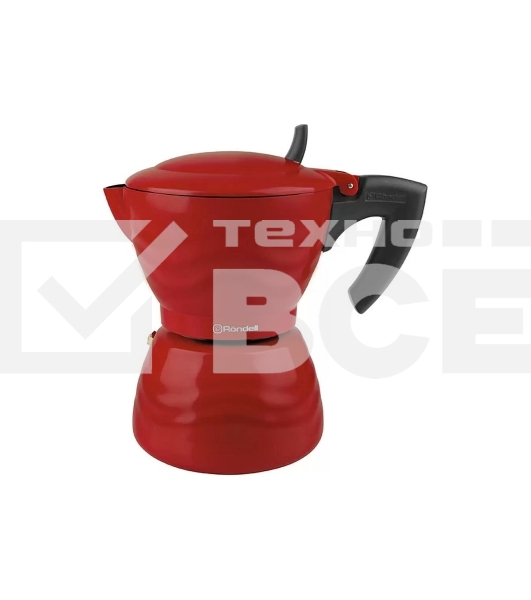 Гейзерная кофеварка Rondell Fiero RDA-844, алюминий, красный