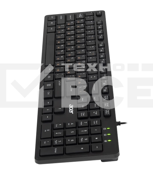 Клавиатура Acer OKW122 проводная, USB, черный