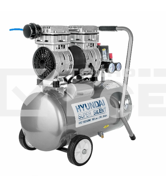 Компрессор поршневой Hyundai HYC 18224LMS безмасляный 180л/мин 24л 1000Вт серебристый