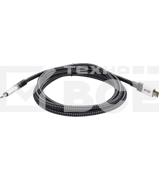 Кабель VCOM USB4 TypeC(M)--TypeC(M), 5K 60Hz, 8K 30Hz 40GBps, PD 240W, 2м CU560-2M
