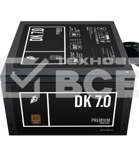 Блок питания 1STPLAYER DK PREMIUM PS-700AX, 700Вт, 80 PLUS Bronze, 120мм, черный