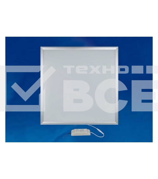 Светильник светодиодный потолочный встраиваемый Uniel Effective, белый свет 4000K, корпус серебристый, в комплекте с и/п