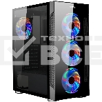 Компьютерный корпус Ginzzu CL280 FAN 12CM RGb*4 USB3.0 Window, фото 1