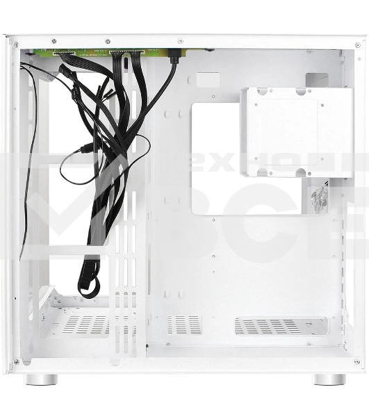 Компьютерный корпус Ginzzu V560 RGb подсветка, закаленное стекло 1хUSB 3.0,1хUSB 2.0, AU белый ATX