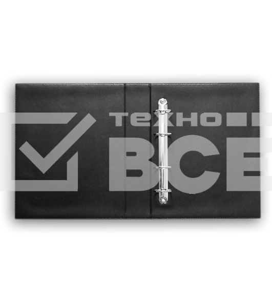 Папка на 4-х D-кольцах Silwerhof 2097305 верт. ПВХ 0.6мм, черный вмест.30лист.