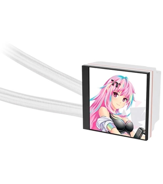 Система жидкостного охлаждения Thermaltake MAGFloe 420 Ultra Snow ARGB Soc-AM5/AM4/1200/1700/1851 белый 4-pin 34.5dB Al+Cu LCD Ret (CL-W452-PL14SW-A)