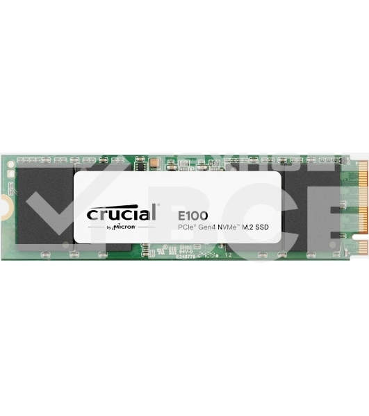 Накопитель SSD Crucial E100, 480Gb, M.2 2280, PCIe 4.0 x4, NVMe, R/W 4700/2500