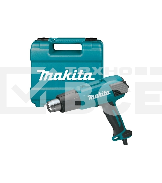 Фен Makita HG 6031 VK 1800Вт 250-500л/мин с регулировкой, с насадками, кейс