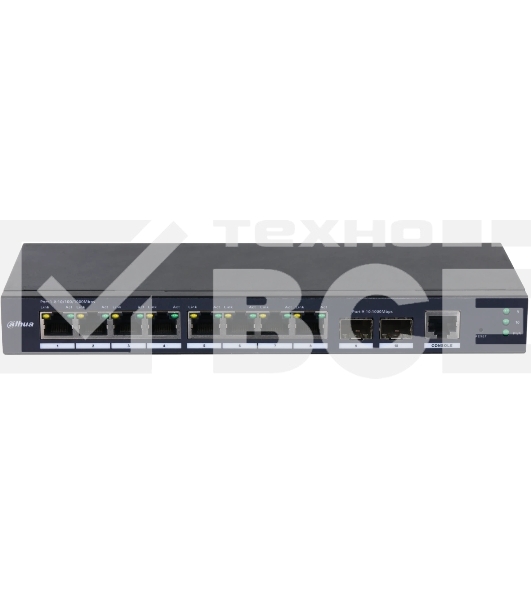 Коммутатор Dahua 10-Port Managed Gigabit Non-PoE Switch, Metal case 