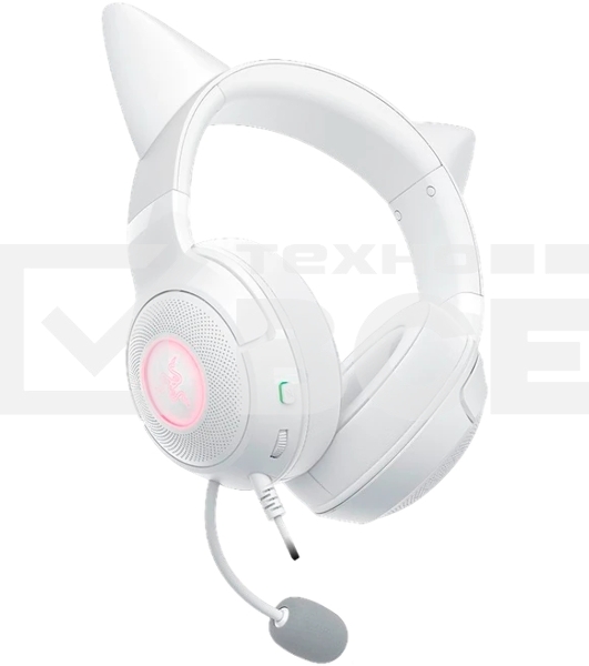 Гарнитура Razer Kraken Kitty V2 Белый, проводная, USB, подсветка