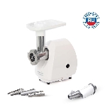 Мясорубка электрическая Аксион М25.04 белый, 1500 Вт, 1.7 кг/мин, защита от перегрузки, насадки - 2, фото 1