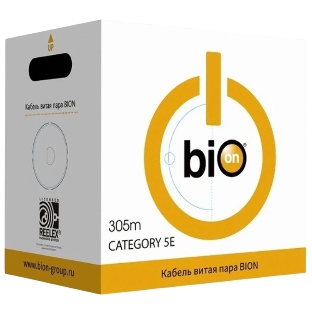 Кабель витая пара Bion BCL-F5480-381 F/UTP, кат.5e, 4x2x0,48 мм AWG 24, медь, одножильный, PE, для внешней прокладки, 305м, черный