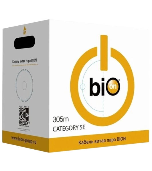 Кабель витая пара Bion BCL-F5480-381 F/UTP, кат.5e, 4x2x0,48 мм AWG 24, медь, одножильный, PE, для внешней прокладки, 305м, черный